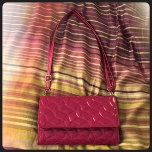 Leather purse with removable handle